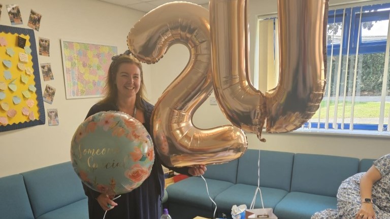 Mrs Booth Celebrates 20 Years at Aston Hall!